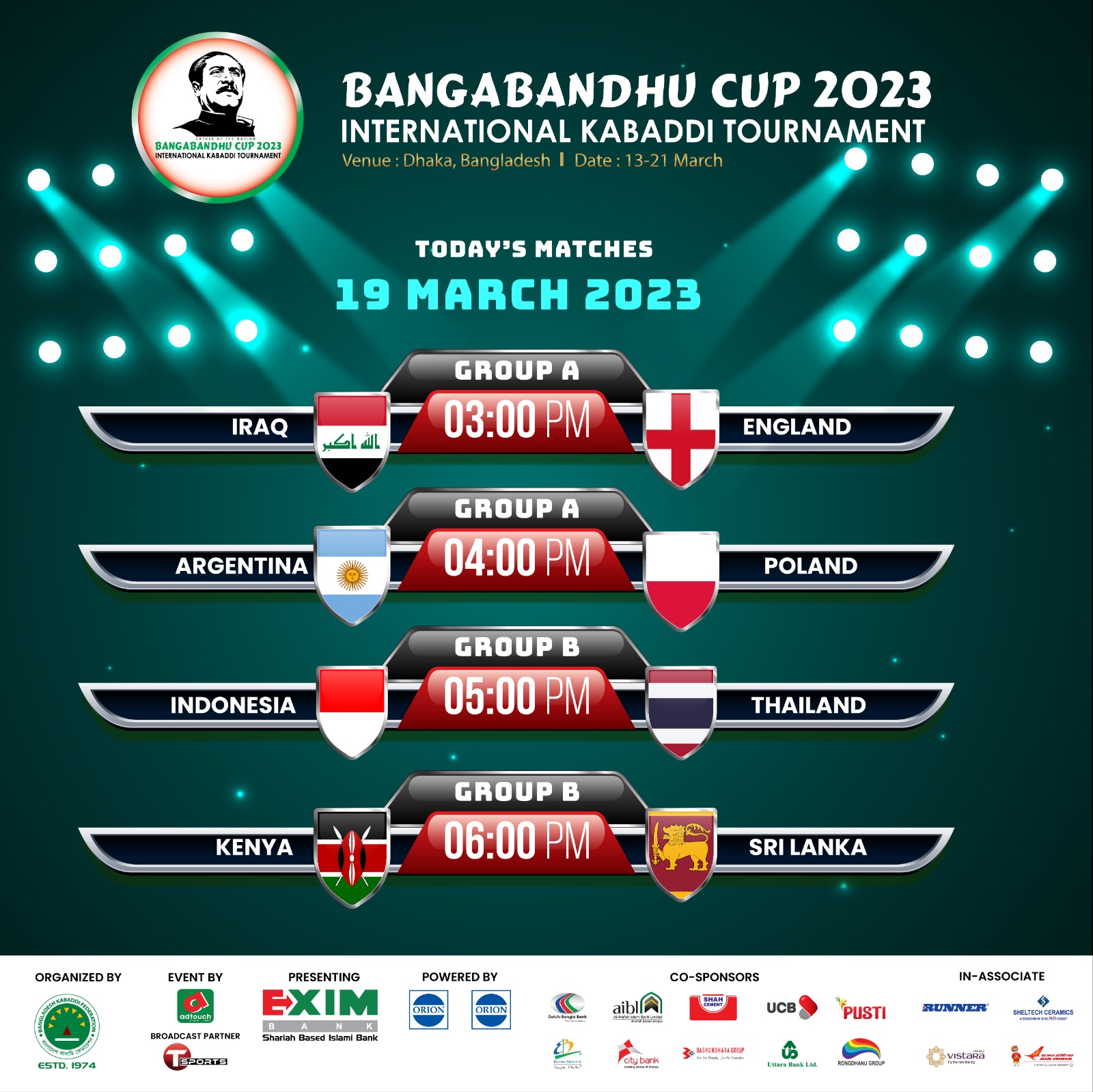 Bangabandhu Cup 2023 International Kabaddi Tournament - Bangladesh ...